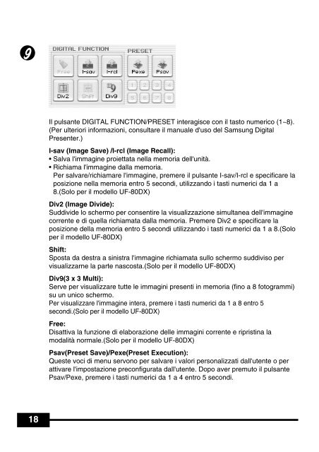 Samsung Digital Presenter Manuale d'uso del software - Medium