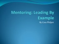 Mentoring: Leading By Example