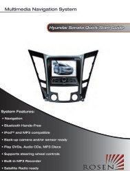 Multimedia Navigation System - Rosen Electronics