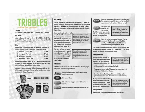 TRIBBLES - Star Trek CCG @ www.germes.org