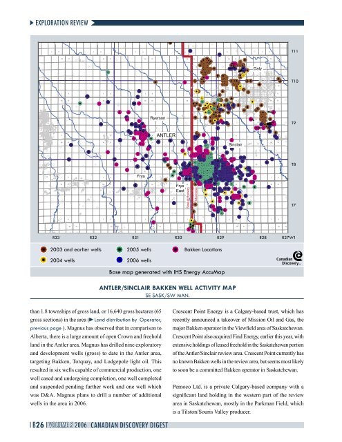 exploration review THE BAKKEN AT ANTLER AND SINCLAIR