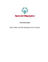 Sport Safety and Risk Management for Coaches - Special Olympics