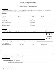 complete graduate application form - Minnesota State University ...