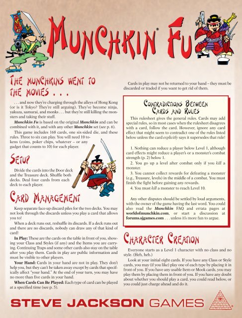 Munchkin Fu Rules