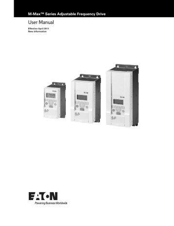 M-Maxâ„¢ Series Adjustable Frequency Drive - Eaton Corporation