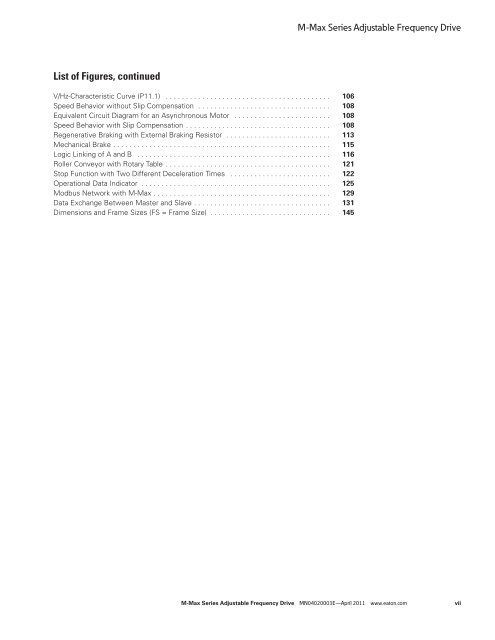 M-Maxâ„¢ Series Adjustable Frequency Drive - Eaton Corporation