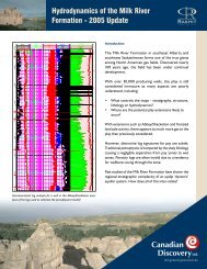 Hydrodynamics of the Milk River Formation - Canadian Discovery Ltd.