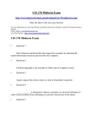 CIS 170 Midterm Exam CIS 170 Midterm Exam