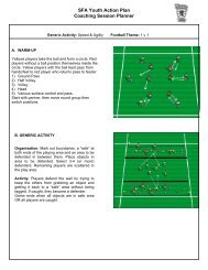 SFA Youth Action Plan Coaching Session Planner - Indiana Soccer