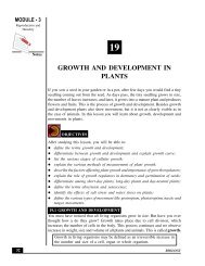 GROWTH AND DEVELOPMENT IN PLANTS