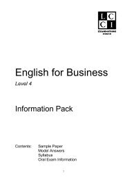English for Business - LCCI