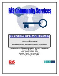 FETAC LEVEL 4 MAJOR AWARD - FÃ¡s