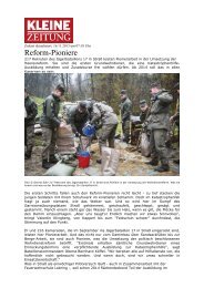 Reform Pioniere - Artikel Kleine Zeitung vom 16.11.2013