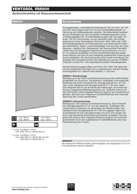 VENTOSOL VS5600 - Schmid Storen AG