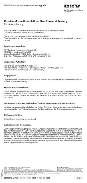 Bedingungen Amz Versicherungen