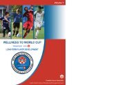 Wellness to World Cup - Volume 1 manual - BC Soccer