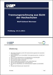 Trennungsrechnung aus Sicht der Hochschulen - Besteuerung von ...