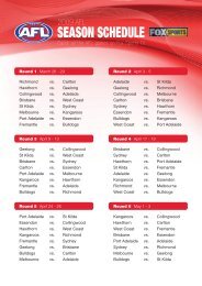 afl fixtures.indd - Fox Sports