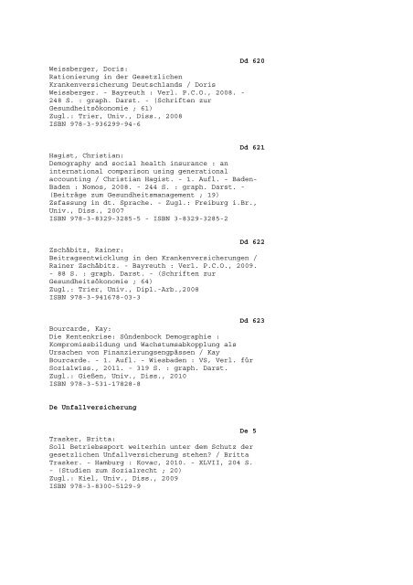 FBV - Fachbibliothek Versicherungswissenschaft - Universität zu Köln