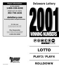 2001 - The Delaware Lottery