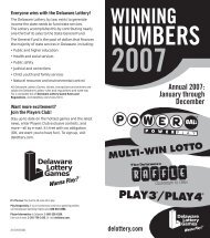 2007 - The Delaware Lottery