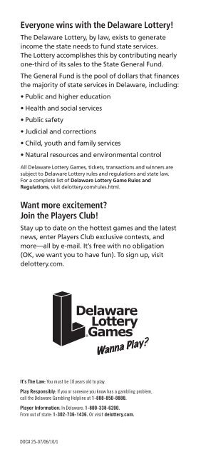 2006 - The Delaware Lottery