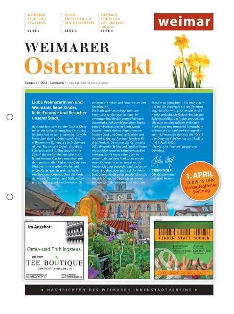 Weimarer Ostermarkt Innenstadtverein Weimar