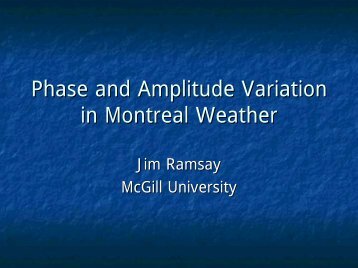 Phase and Amplitude Variation in Montreal Weather