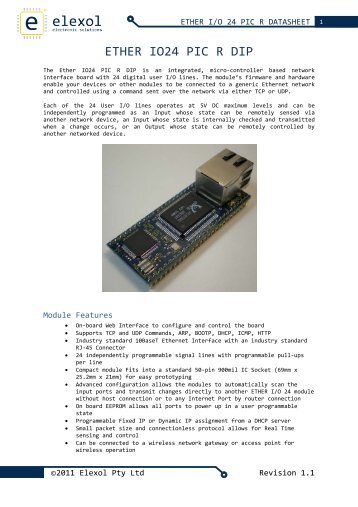 ETHER IO24 PIC R DIP - Hobby Engineering