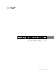 Synology DiskStation DS411slim Quick Installation Guide