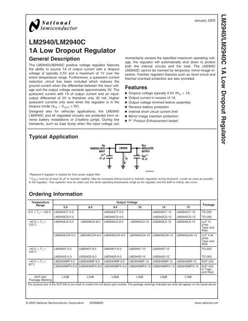 LM2940/LM2940C 1A Low Dropout Regulator - Avtanski.com ...