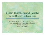 Legacy Phosphorus and Harmful Algal Blooms in Lake Erie