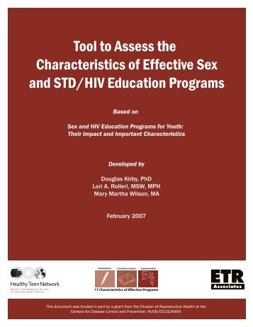 Tool to Assess the Characteristics of Effective Sex and STD/HIV ...
