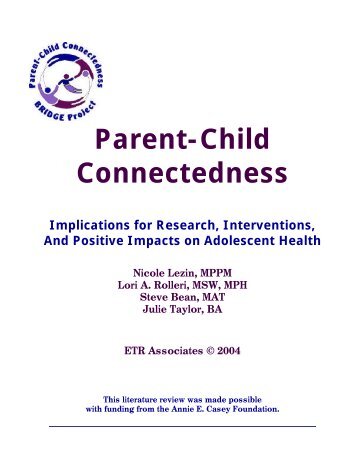 Parent-child connectedness: Implications for ... - ETR Associates
