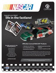 NASCAR Branded Products - Centon Electronics, Inc.