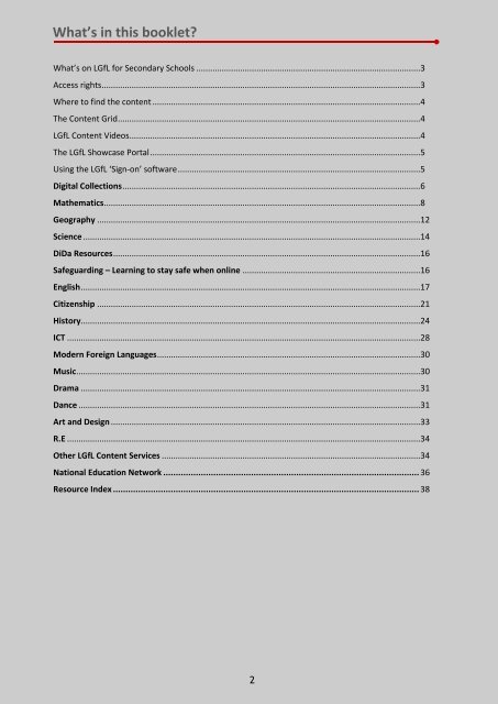 Secondary Booklet 2013 full version 3.7 FINAL as at 3 Jun 13 ... - LGfL