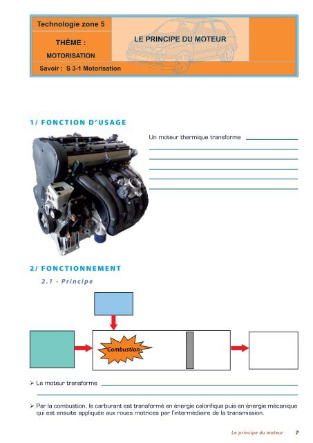 Fonction du moteur thermique [Motorisation]