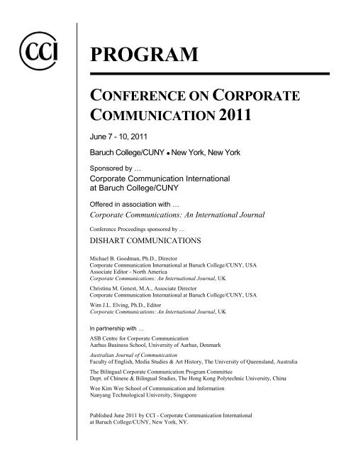 June 7 - Corporate Communication International