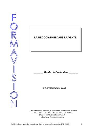 La négociation dans la vente - Formavision France