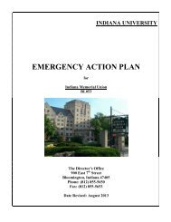 EMERGENCY ACTION PLAN - Indiana Memorial Union