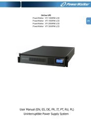 User Manual (EN, ES, DE, FR, IT, PT, RU) - PowerWalker UPS