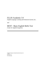 ELLIS Academic 3.0 BEST - Basic English Skills Test