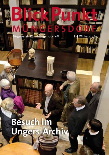 Besuch im Ungers-Archiv - Bürgerverein Köln-Müngersdorf ev