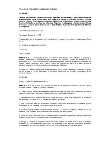 Ley+25188+De+Ética+en+el+Ejercicio+de+la+Función+Pública