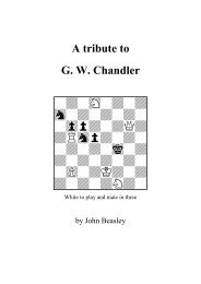 A tribute to G. W. Chandler - John and Sue Beasley