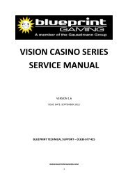 VISION CASINO SERIES SERVICE MANUAL - Blueprint Gaming