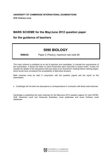 5090 BIOLOGY