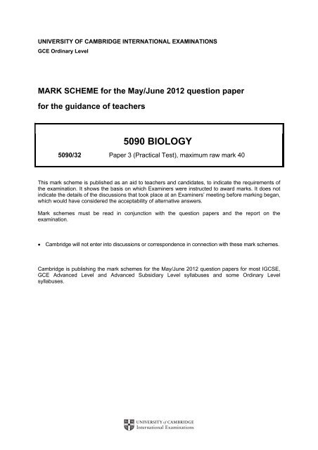 5090 BIOLOGY