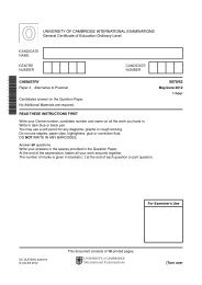 UNIVERSITY OF CAMBRIDGE INTERNATIONAL EXAMINATIONS ...