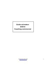 Guide animateur DVD14 Coaching commercial